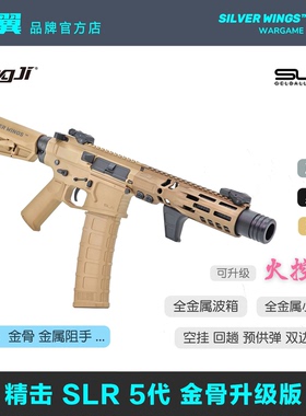 精击SLR 5代 五代成人玩具模型金骨升级定制版电动金属风银翼军模