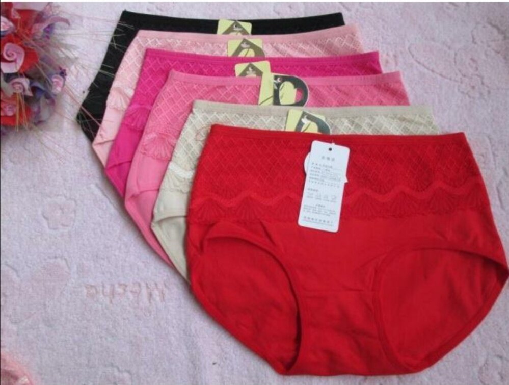 丹得美9152时尚女短裤蕾丝面三角裤高腰女内裤纯色棉质底裤满包邮