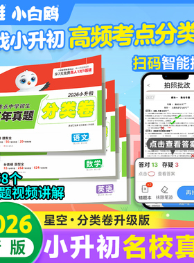 2026万唯中考小升初分类真题卷一本语文数学思维训练英语小学毕业总复习冲刺卷考试小白鸥五年级六年级上小升初必备人教版提优试卷