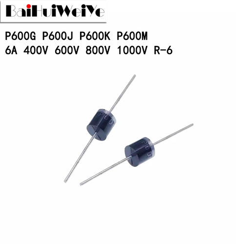 P600G P600J P600K P600M 6A 400/600/800/1000V R-6 整流二极管