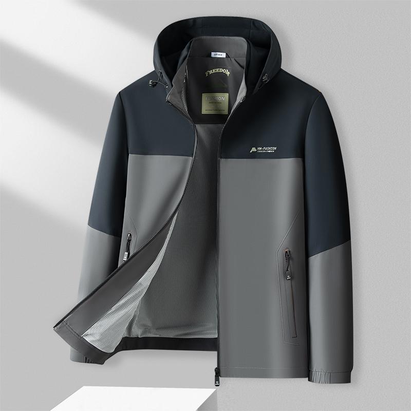 中年爸爸装休闲百搭冲锋衣外套男