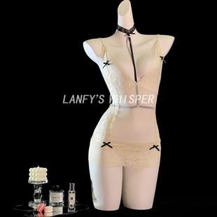 蓝菲私语「情感拘捕」 性感蕾丝包臀裙OL制服秘书情调趣味内衣