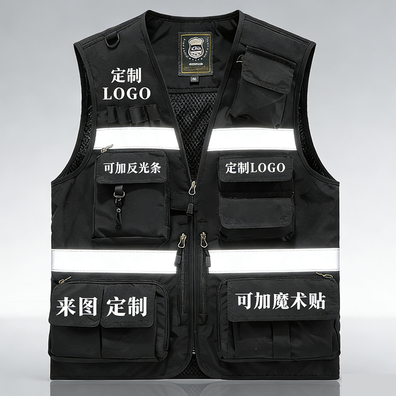 反光多口袋马甲背心定制