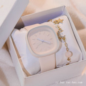 奶茶色手表ins高颜值学生女款 森系初高中简约小清新小众设计 夏季