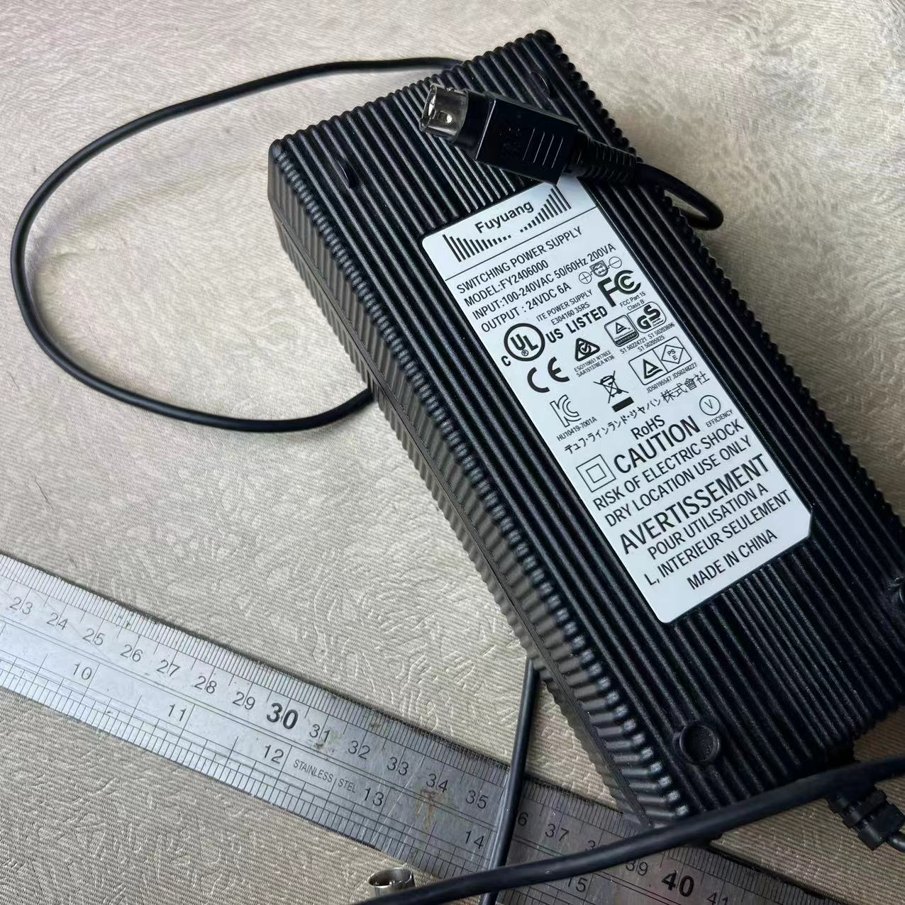 配件Fuyuang 24V6A电源适配器 DC头四针4芯插头口孔充电线变压器