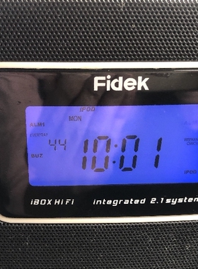 FIDEK飞达无线蓝牙音箱时钟闹钟FM收音机 老款早期的家用钟控音响