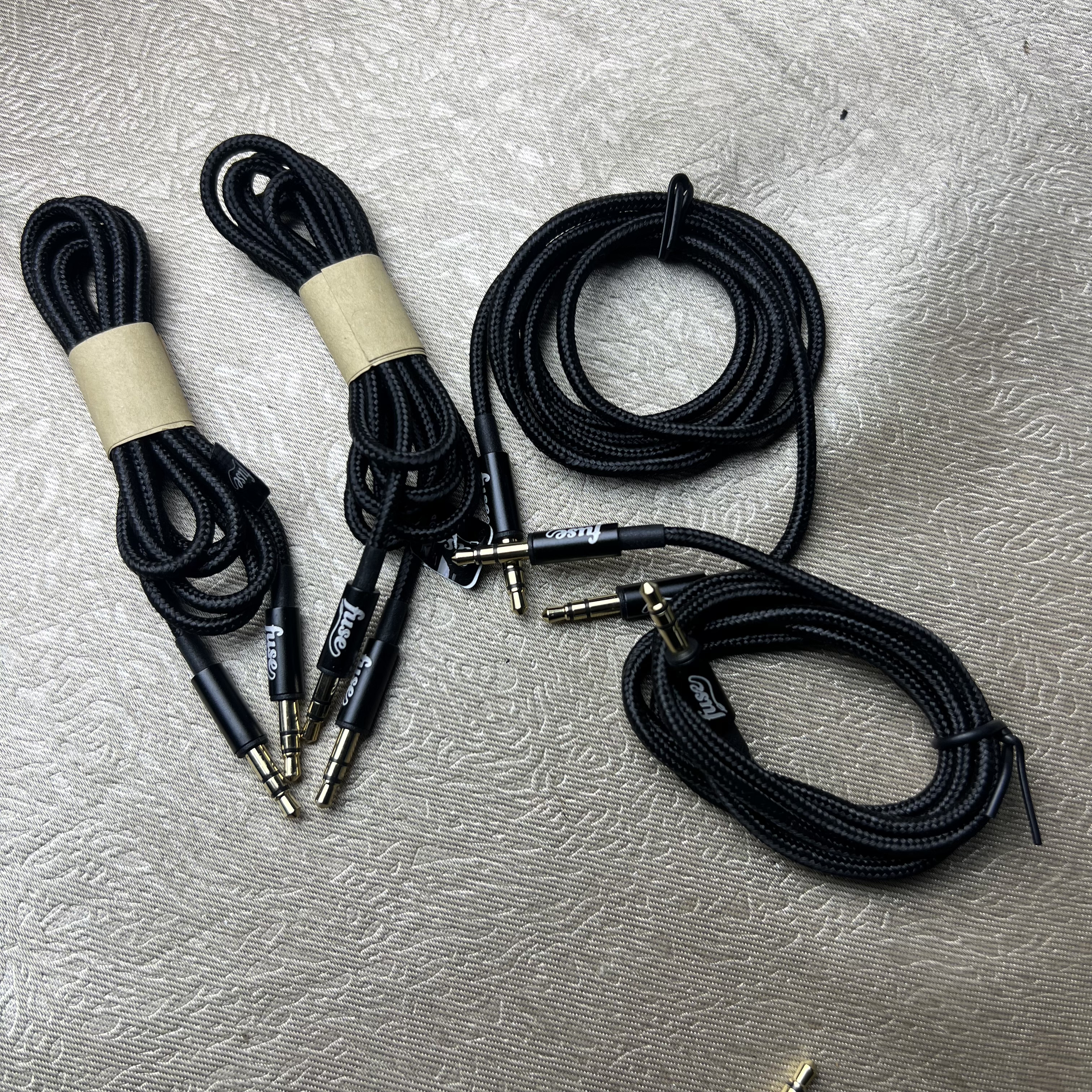 FUSE镀金头aux音频线3.5对3.5公对公电脑手机耳机口连接音箱铜线