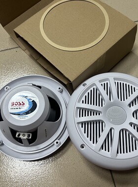 美国BOSS游艇船舶汽车6.5寸中低音喇叭音响改装升级4欧180W防水