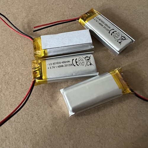 聚合物锂电池3.7V 400mah软包电池 带保护板带线 规格801635