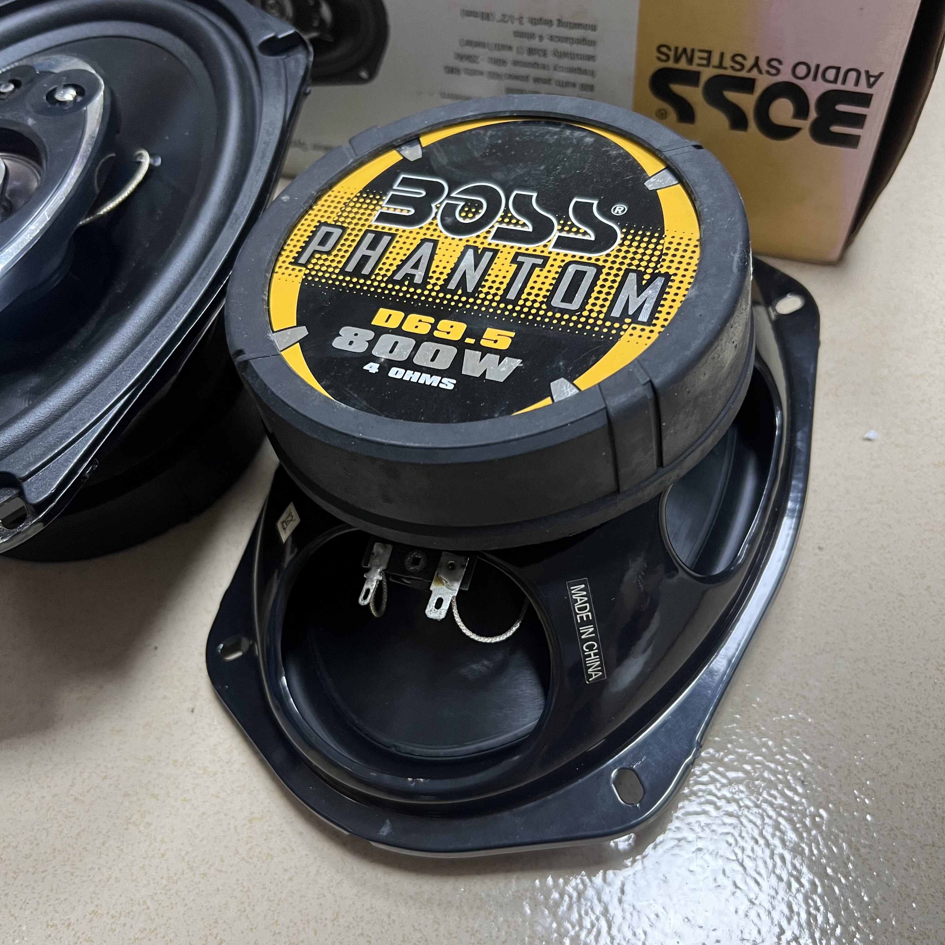 出美国BOSS汽车音响喇叭6X9寸同轴全频车门扬声器后备箱6*9重低音