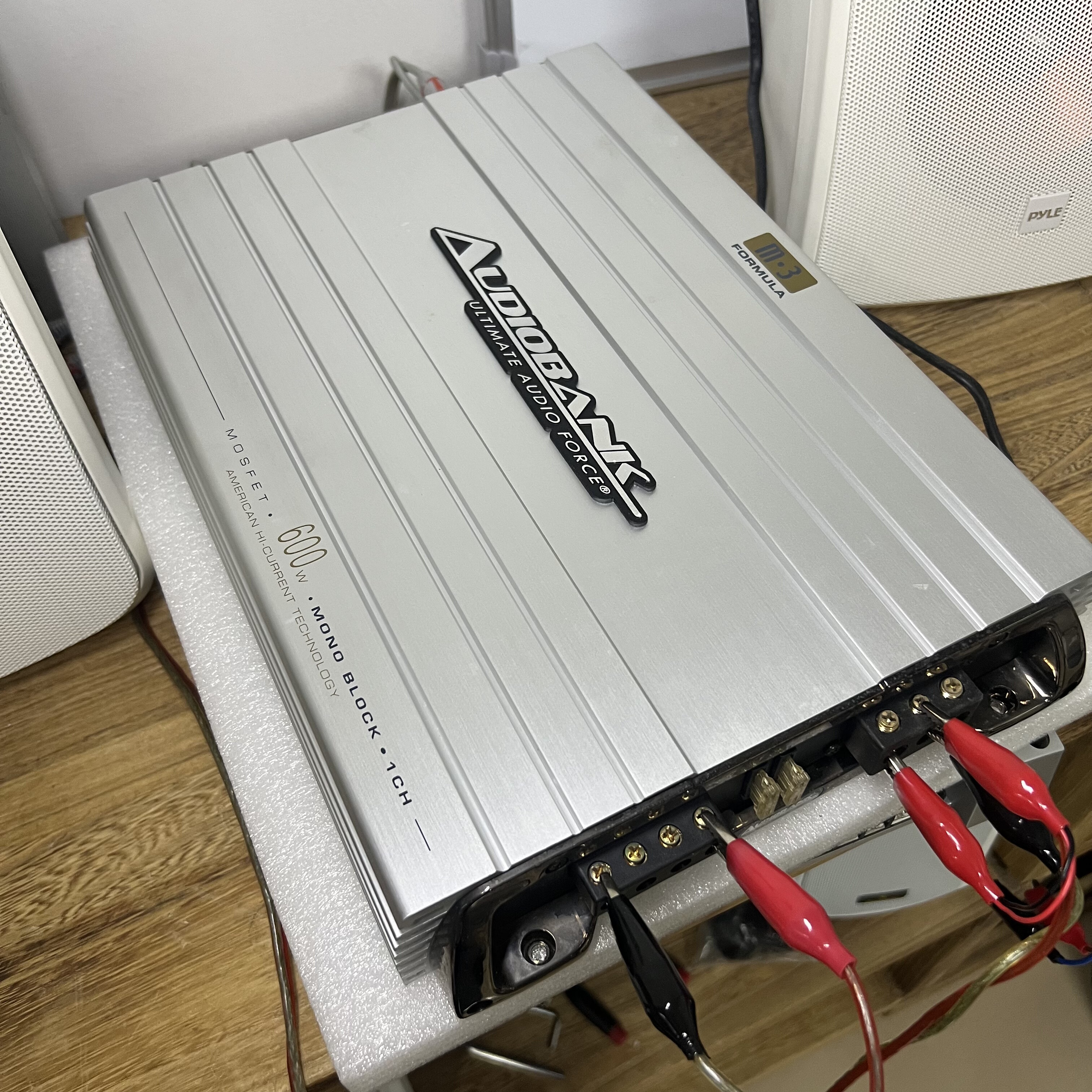 特价美国A牌audiobank品牌汽车功放音响改装升级1路600W重低音