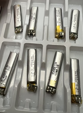 拆机的 纯钴3.7V聚合物锂电池可充电110mAh录音笔蓝牙耳机450835