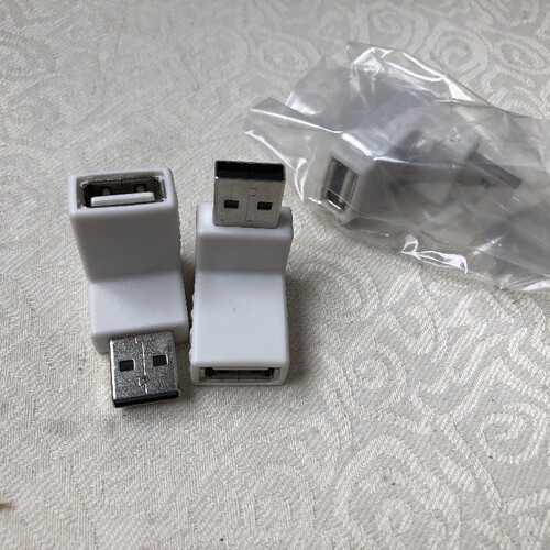 usb弯头90度公对母转接头电脑