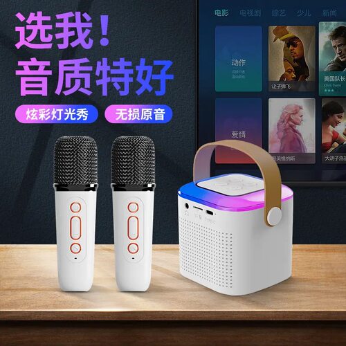 特价 蓝牙音箱无线麦克风音响一体家庭K歌儿童唱歌Y1双麦克风KTV