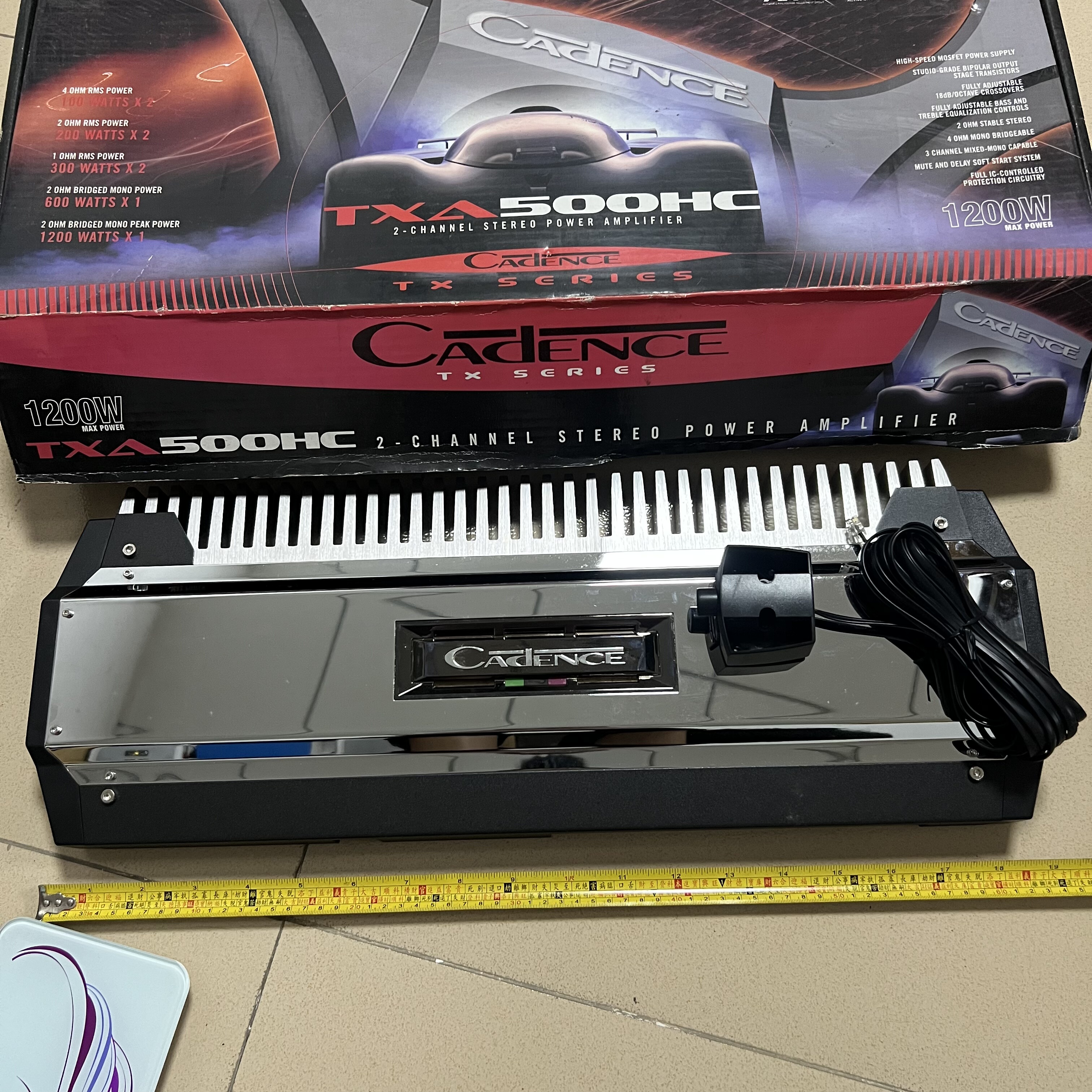 美国CADENCE品牌汽车功放音响改装音质提升AB类功放2声道1200W