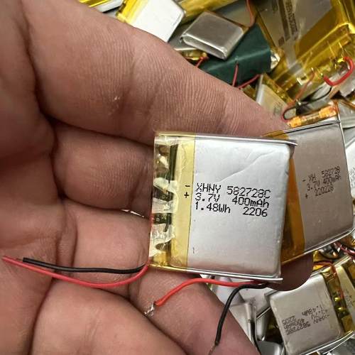 拆机的3.7V聚合物400mah软包带保护板582728儿童定位手表电池