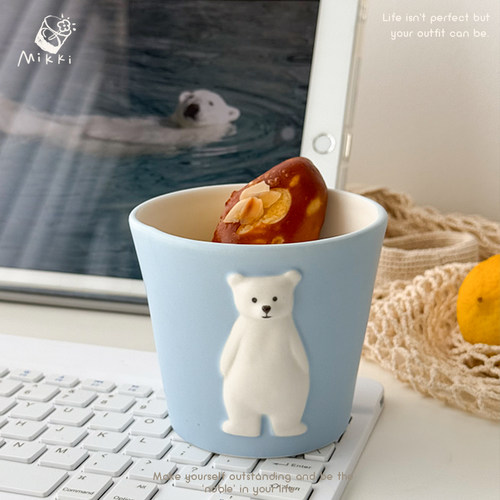北极熊马克杯陶瓷杯咖啡杯水杯