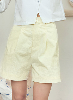 HOWL 夏日光泽感微皱肌理轻户外补光灯短裤H型骑行裤小个子友好