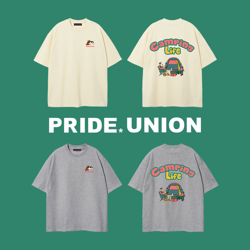 PRIDEUNION法斗露营短袖男TEE
