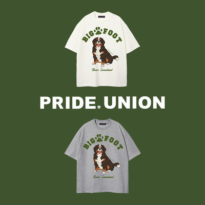 PRIDEUNION复古宽松T恤男比伯恩