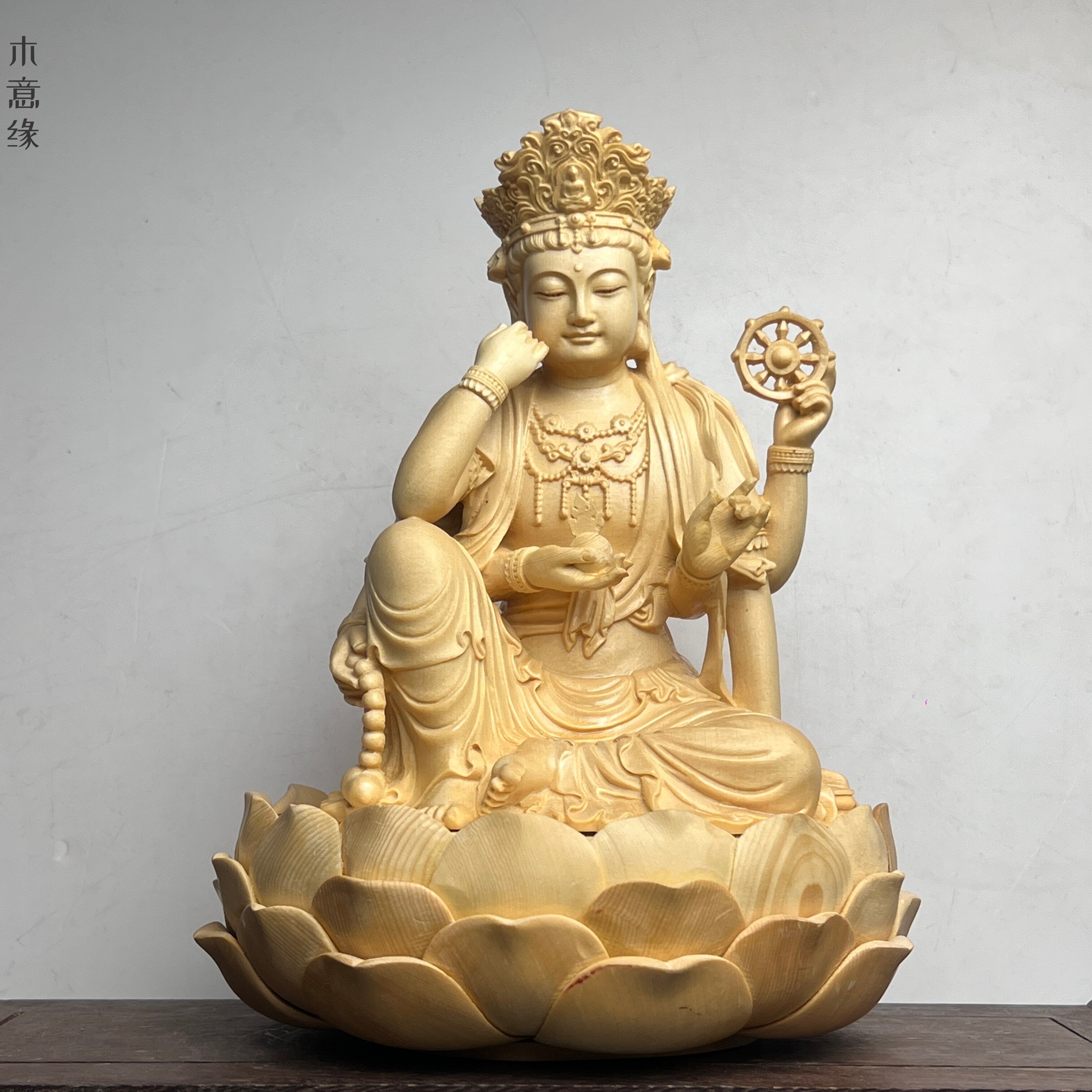 桧木如意轮观音六臂如意宝珠菩萨