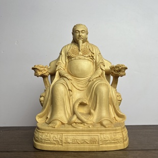 桧木雕真武大帝像实木镇宅摆件道家玄武祖师家居寺庙供奉玄天上帝