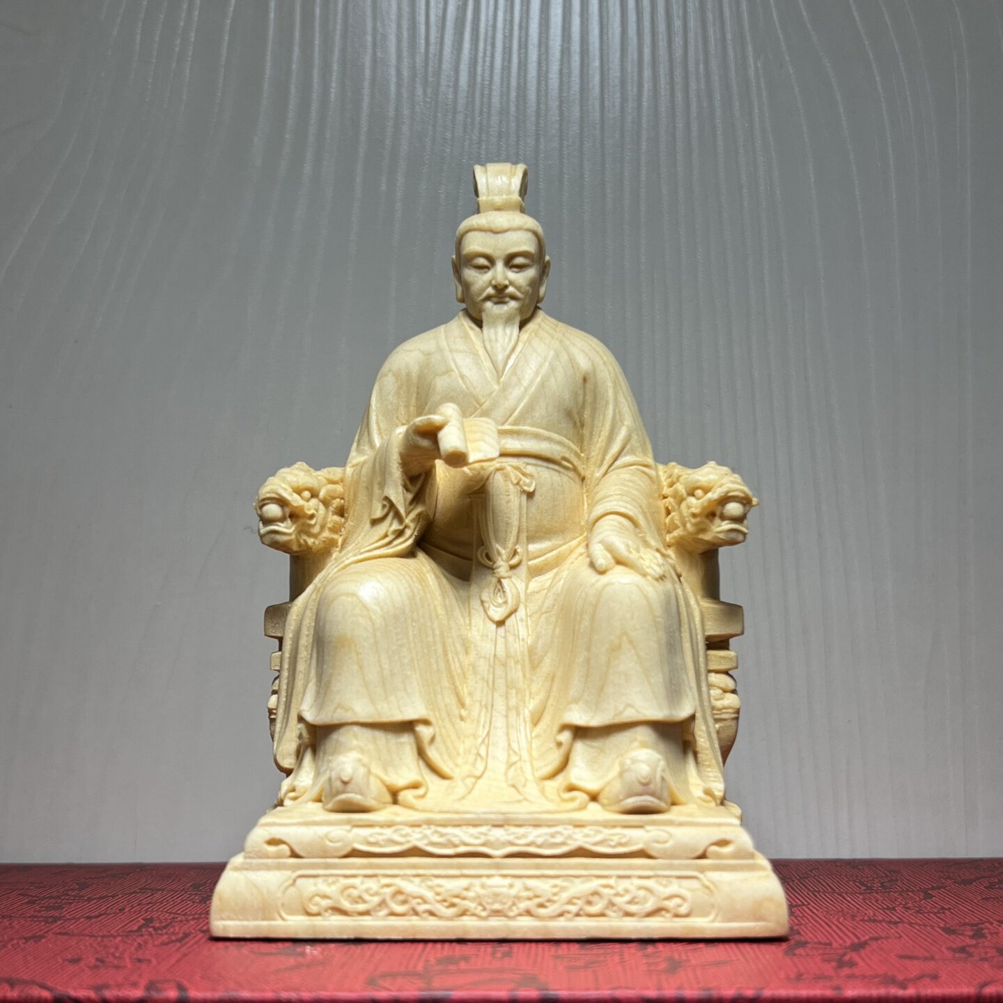 桧木雕商贾之神比干文财神文曲星