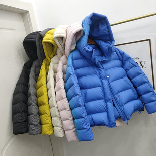 排骨羽绒服女时尚气质加厚新款泡芙保暖绒子含量90连帽面包服外套