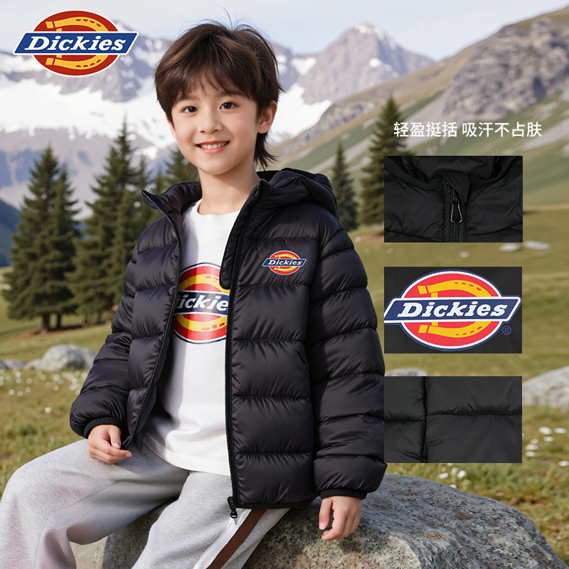 Dickies童装儿童秋冬季锁温保暖软糯糯连帽棉服外套休闲保暖冬日