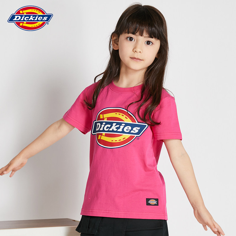 Dickies童装男童女童夏彩色LOGO合身圆领纯棉半袖T恤衫怎么样,好用不?