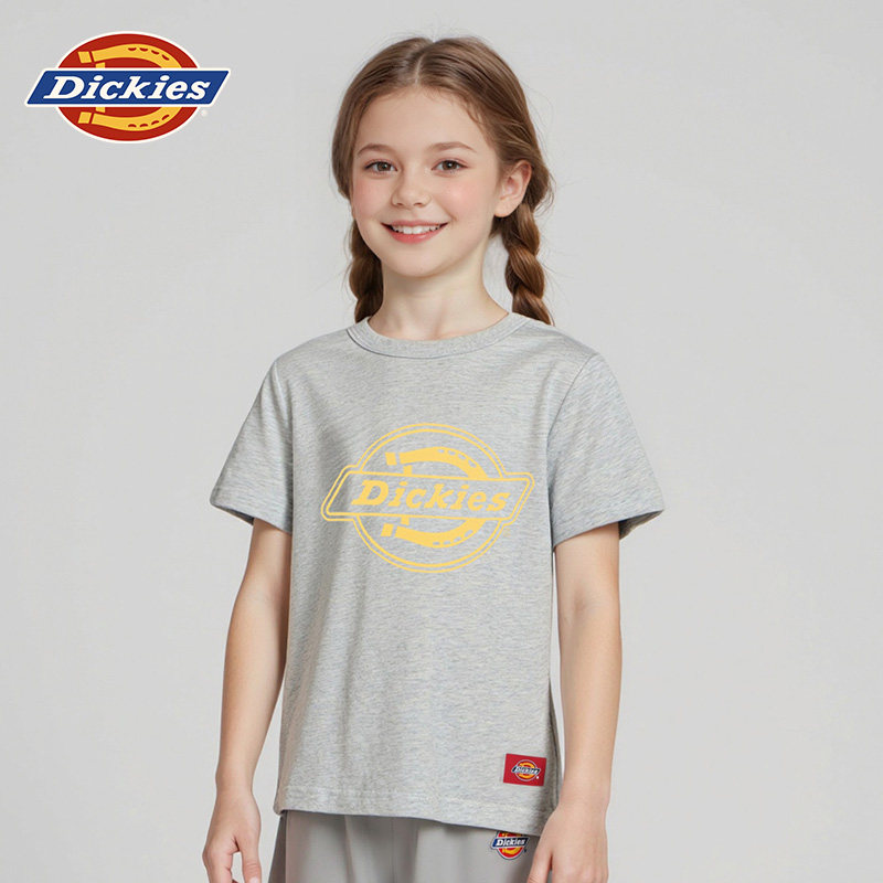 Dickies儿童2025年夏季清仓纯棉舒适夏季短袖印花T恤252K30LSD336