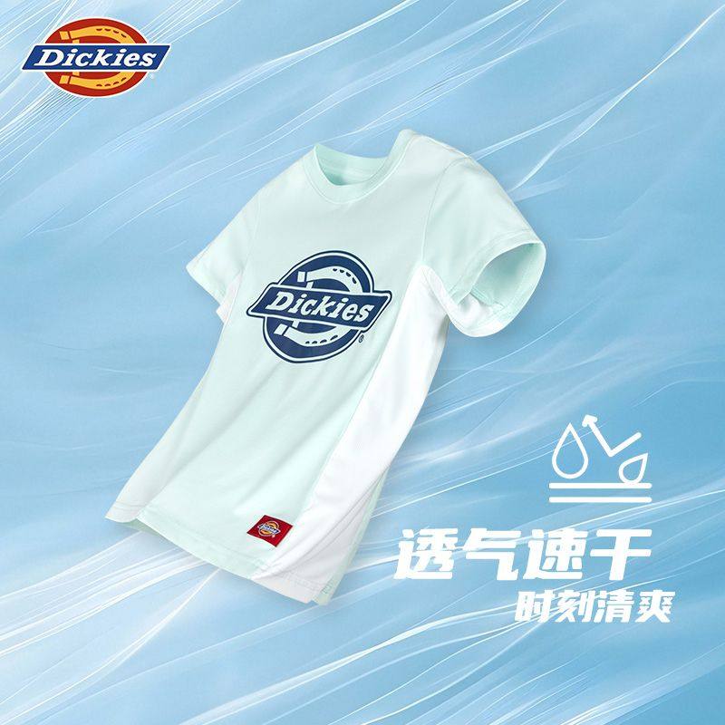 Dickies儿童夏季薄荷凉感T恤亲肤舒适透气半袖中大童252K30LSD133