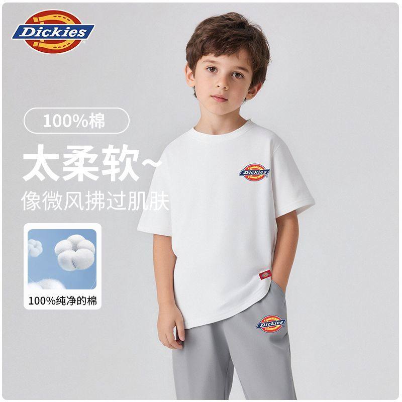 Dickies儿童2025清仓夏季T恤透气宽松百搭短袖上衣252K30LSD319