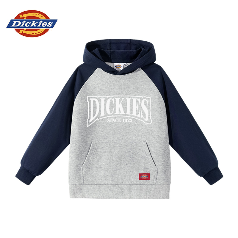 Dickies儿童卫衣秋冬款2025新款秋装宽松柔软透气中大童连帽卫衣
