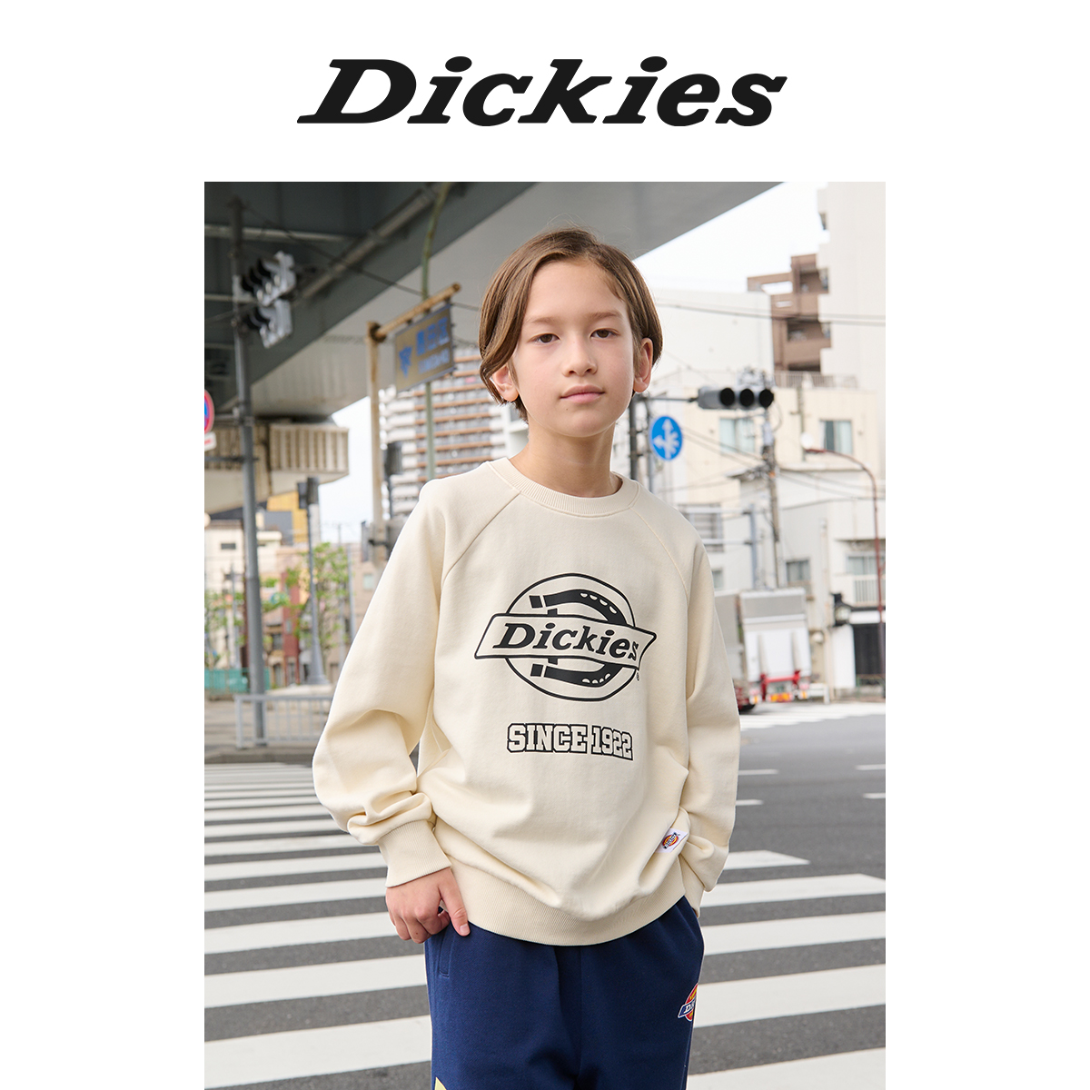 Dickies童装印花圆领儿童卫衣