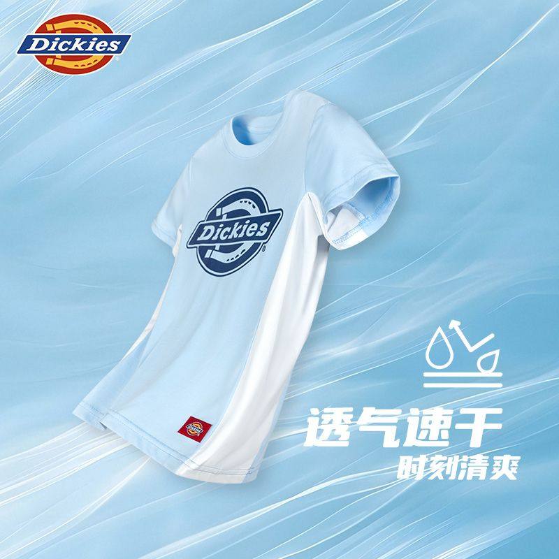 Dickies儿童夏季薄荷凉感T恤亲肤舒适透气半袖中大童252K30LSD133