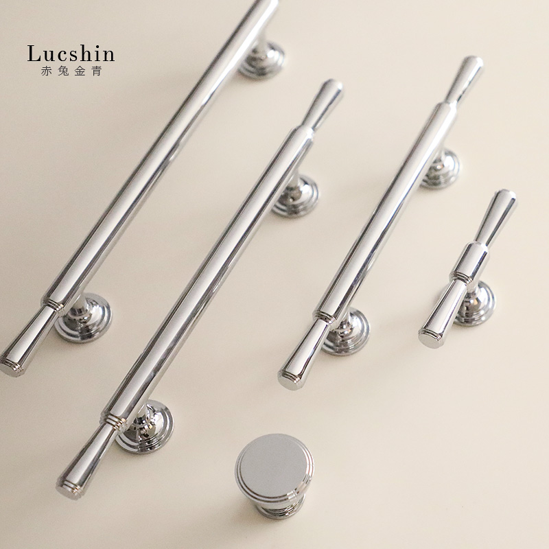 法式现代轻奢纯铜拉手金色长拉手