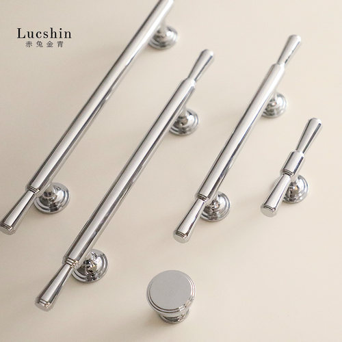 法式现代轻奢纯铜拉手金色长拉手