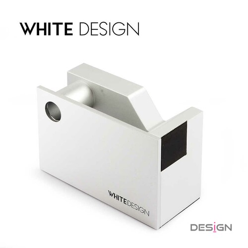 White Design胶带架方形铝合金切割器胶带座简约创意设计办公摆件