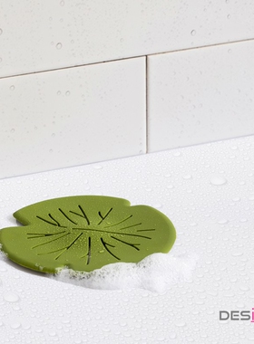 以色列Peleg 睡莲叶防毛发过滤网Lilytub创意浴缸水塞硅胶地漏塞