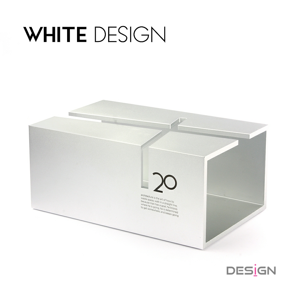 White Design铝合金纸巾盒创意金属抽纸盒礼品定制设计免费刻字