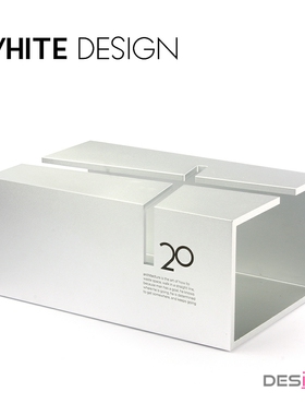 White Design铝合金纸巾盒创意金属抽纸盒礼品定制设计免费刻字