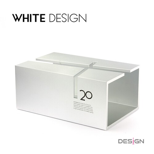White Design铝合金纸巾盒创意金属抽纸盒礼品定制设计免费刻字