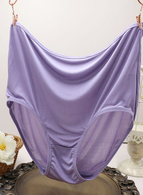 100桑蚕丝性感高腰大码内裤女胖mm200斤真丝高档三角裤头透气薄款