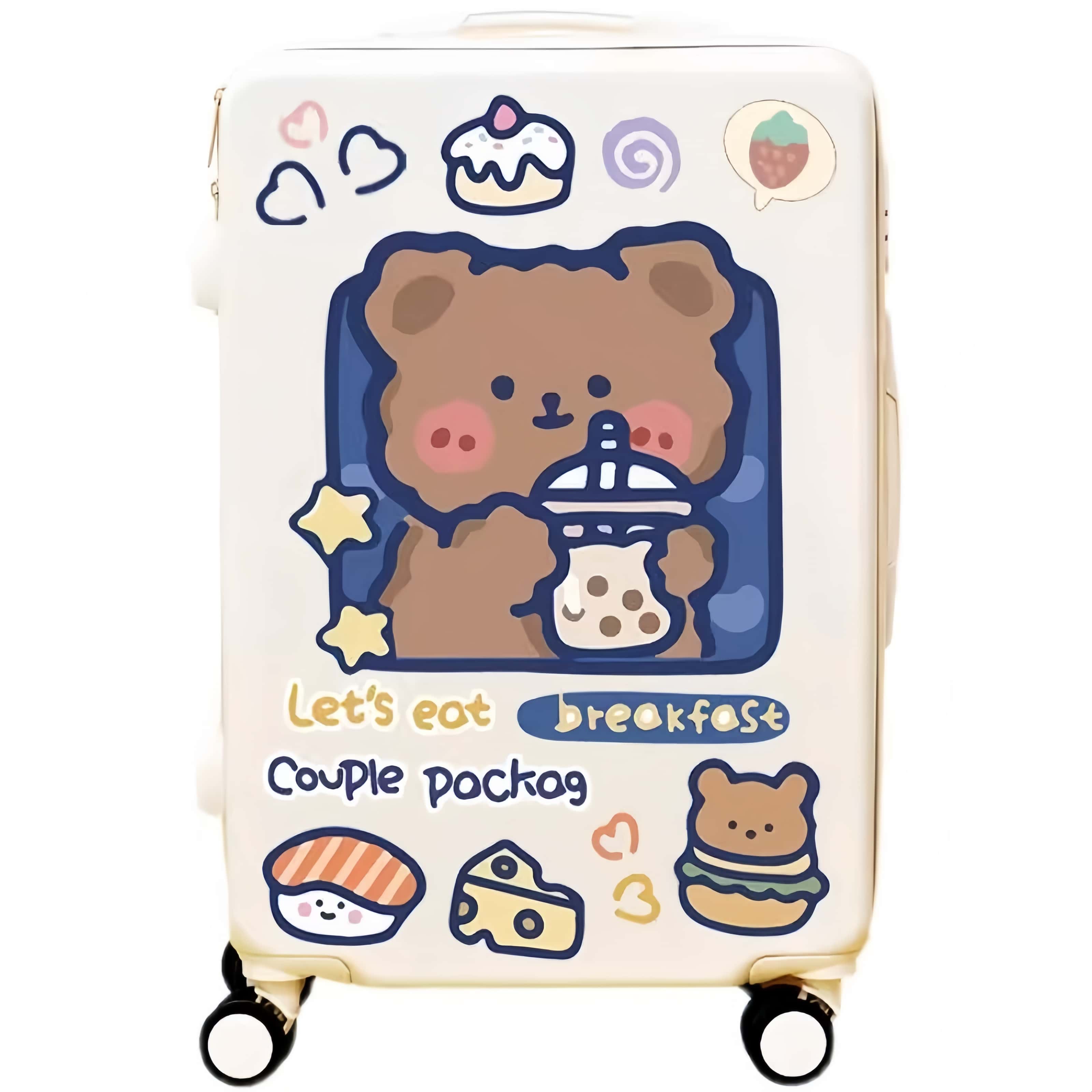 可爱小熊旅行箱贴纸防水