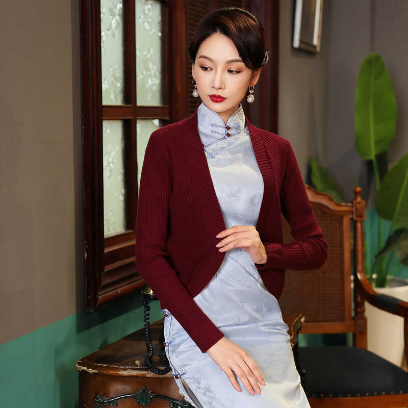 外搭春季复古喜婆婆小披肩开衫