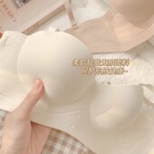 半杯无痕吊带文胸无钢圈聚拢抹胸女士调整型可拆肩带内衣小胸聚拢