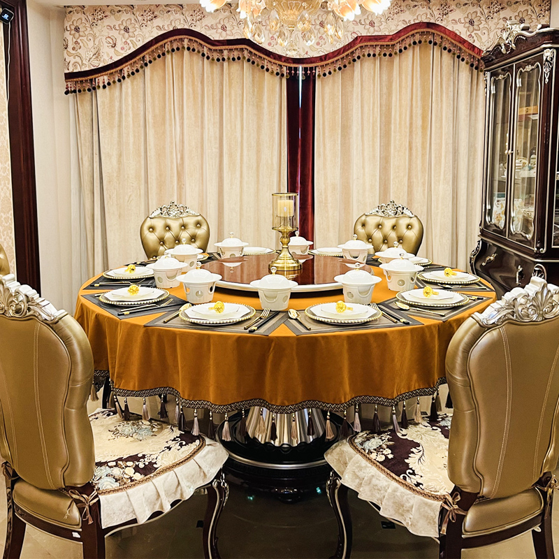桌布酒店餐厅国风橙色会议室