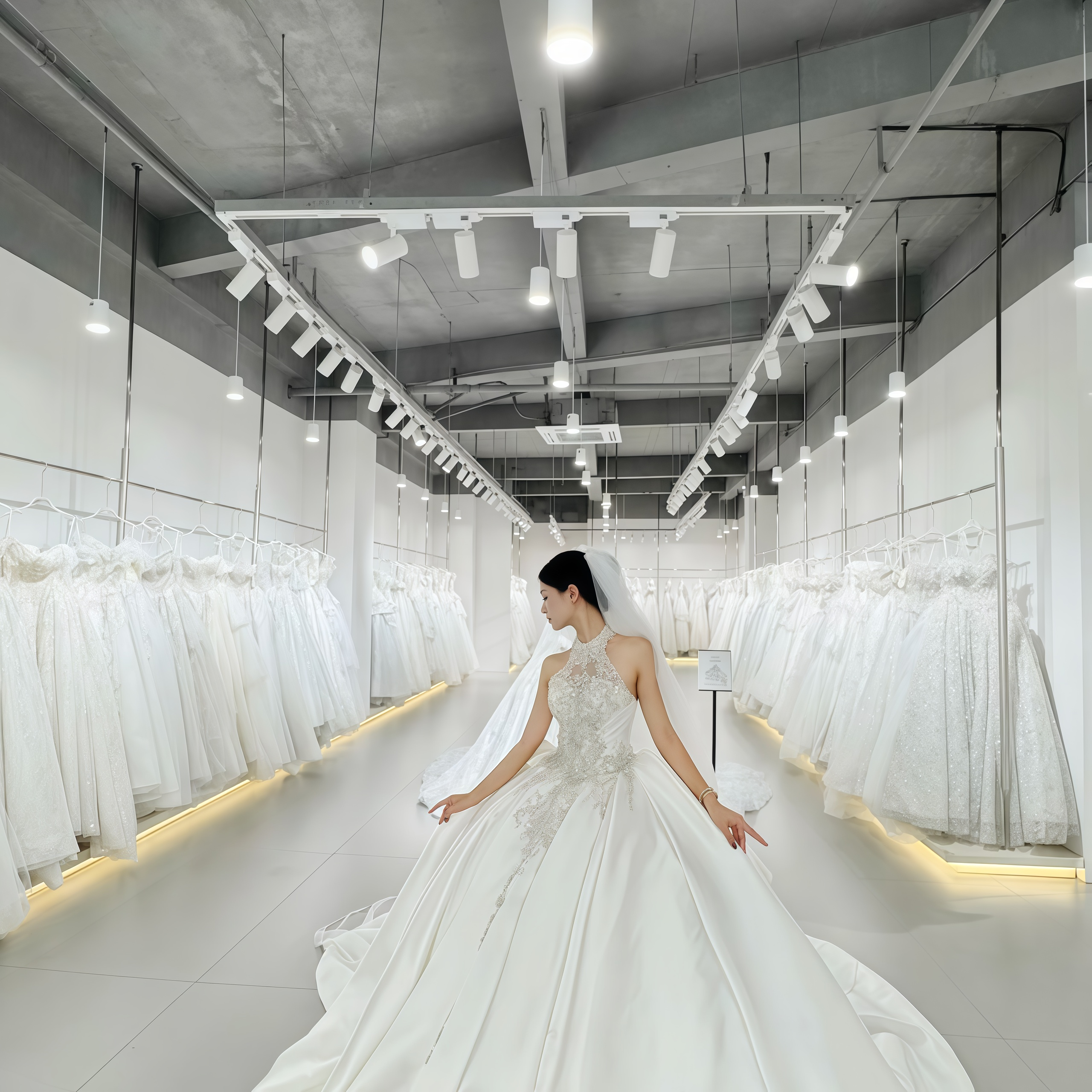 不锈钢拖尾婚纱展示架顶天立地陈列货架影楼秀禾礼服悬挂吊架定制,商业/办公家具,服装展示架,淘宝优惠券,粉丝福利购,淘宝优惠卷