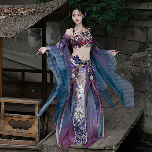 仙楚姬【蛊】异域风渐变刺绣抹胸原创汉服女汉元素套装春夏款